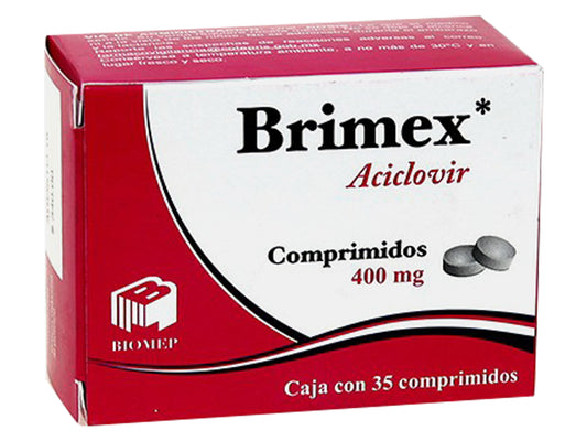 BRIMEX aciclovir 400mg caja con 35 comprimidos