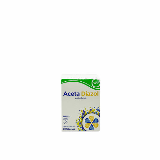 ACETA DIAZOL Tabletas 30 piezas con 250 mg c/u