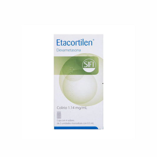 ETACORTILEN 1.14 mg/ml Solución Oftálmica caja con 4 Sobres de 5 Unidades Monodosis 0.3ml c/u